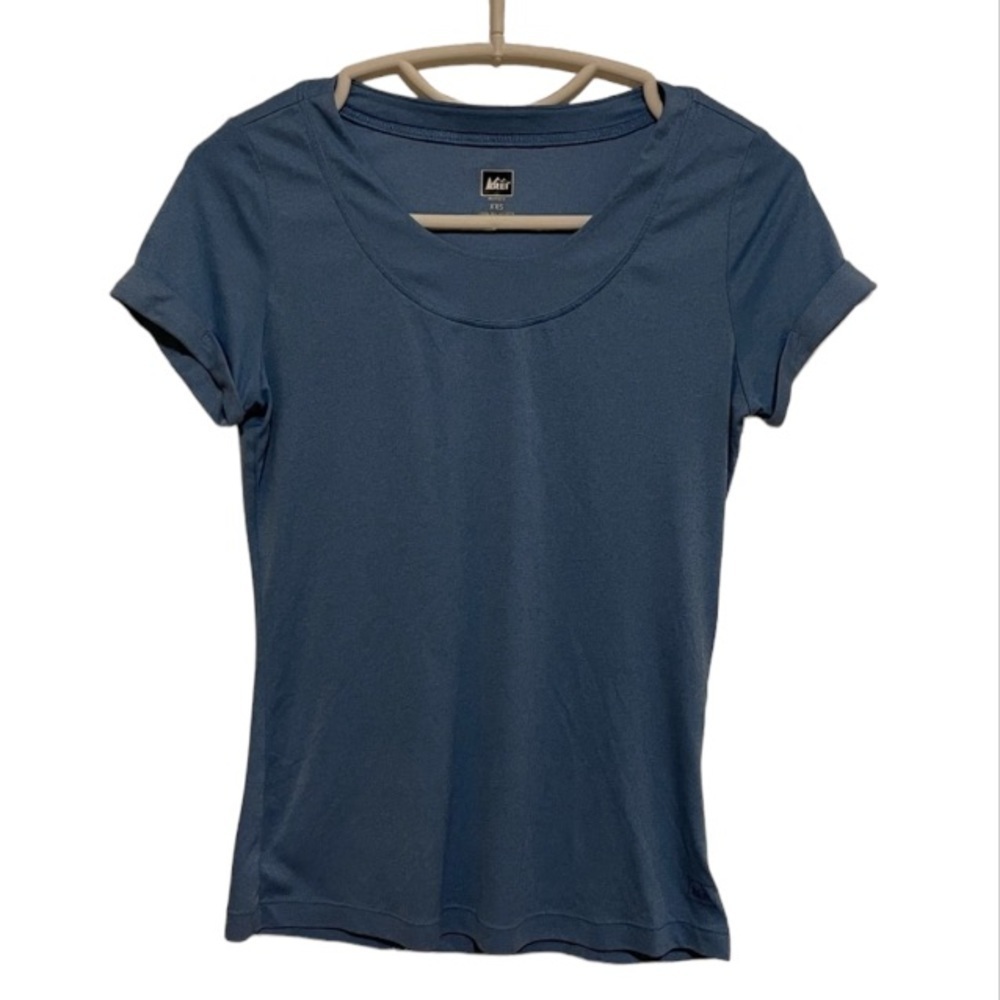 REI Outdoor Hiking Blue Tee With Size Zipper Size XXS